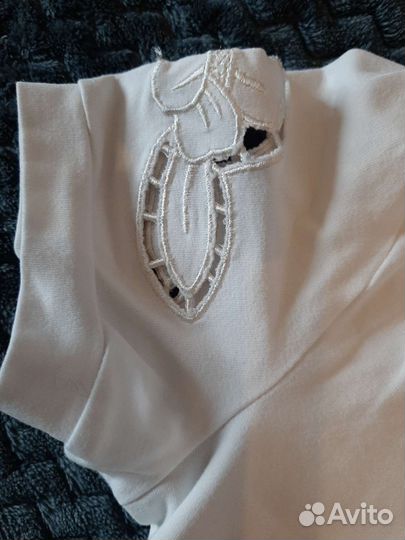 Блуза белая,нарядная,128