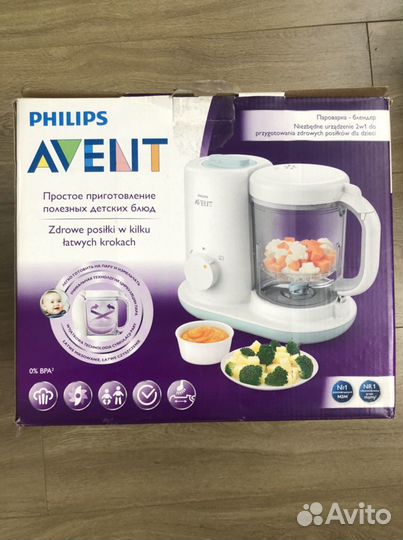 Пароварка блендер philips avent 2в1