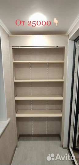 Шкаф на балкон и коридор с рольставней