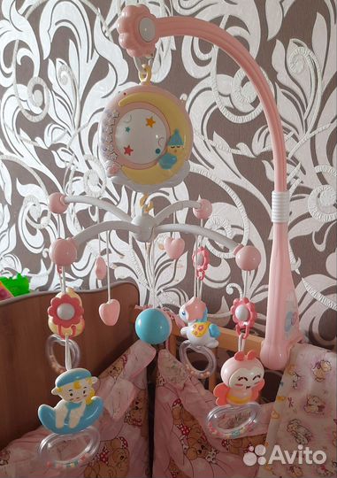 Мобиль в кроватку музыкальный с проектором