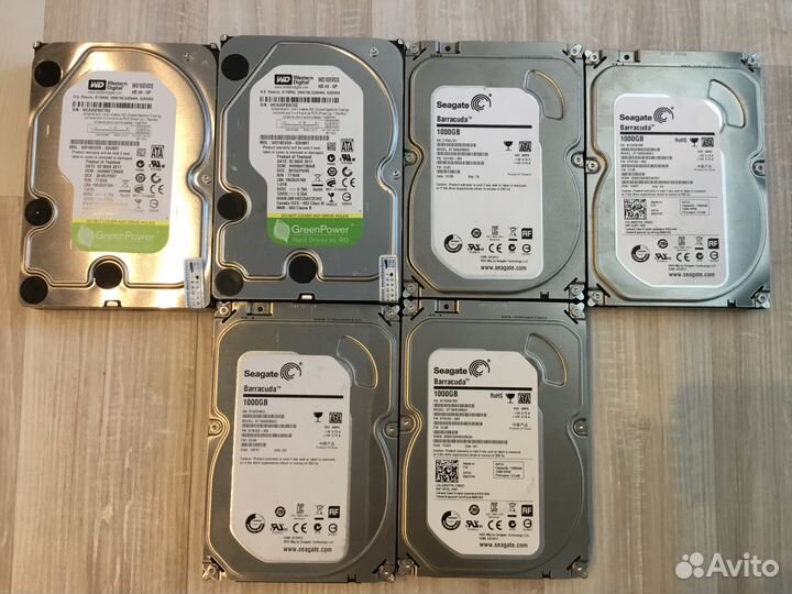 Жесткие диски на 1000Gb (1Tb) WD и Seagate