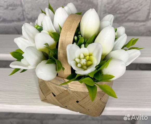 Мыло ручной работы. подснежники