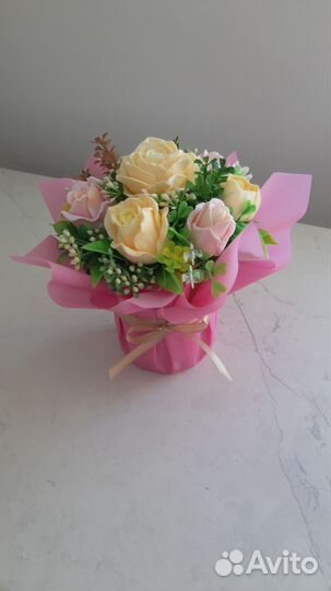 Букет из мыла как сувенир, декор, подарок