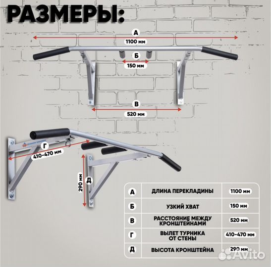 Турник настенный