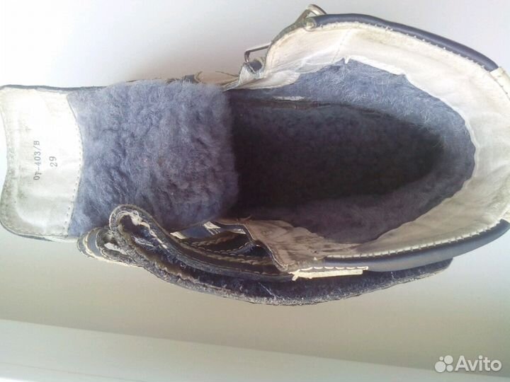 Сапоги кожаные зимние