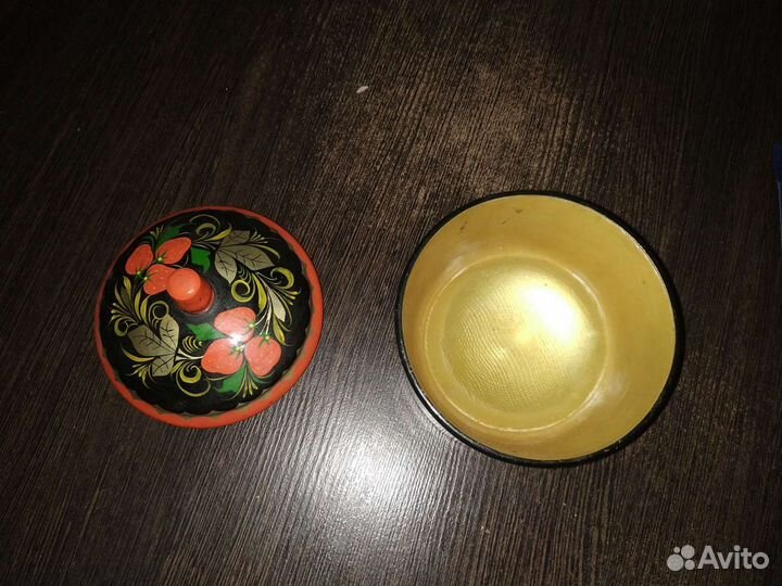 Хохлома. Сахарница, конфетница, шкатулка