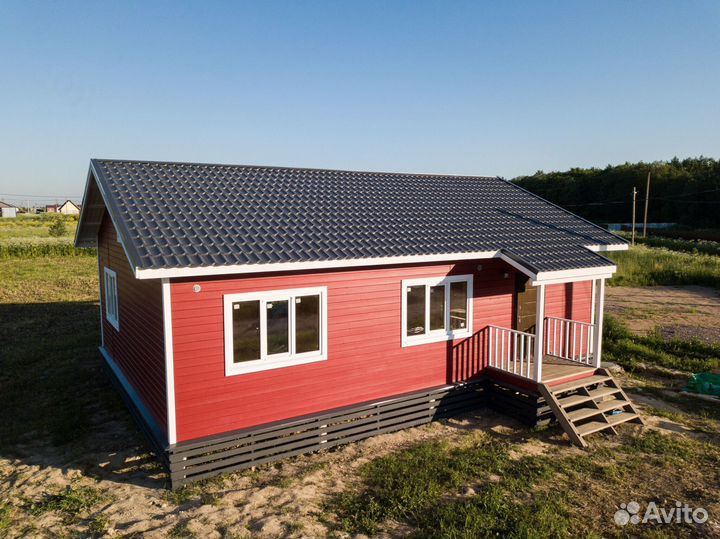 Каркасный дом для постоянного проживания 72м