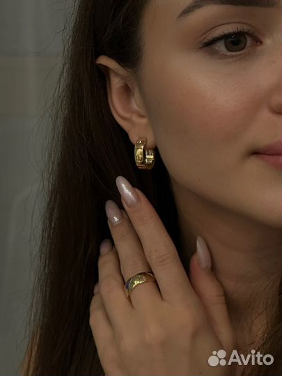 Серьги cartier love из золота 750 пробы