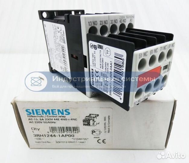 Контактор вспомогательный Siemens 3RH1244-1AP00