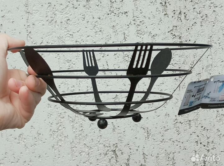 Ваза для фруктов металлическая