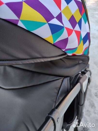 Коляска 2 в 1 Sevillababy Melani черная эко-кожа