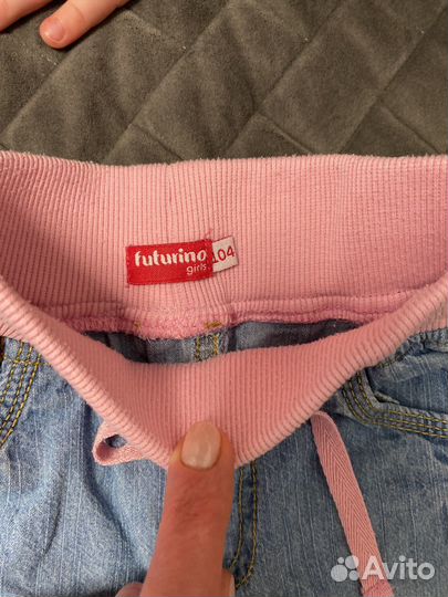 Джинсы джоггеры для девочки 104