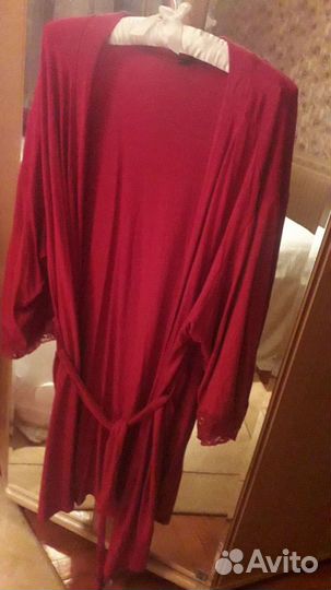 Домашний халат, мягкий,хлопок, вафельный, размер м