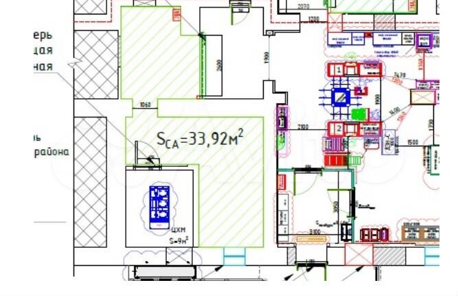 Торговая площадь, 34 м² в магазине 