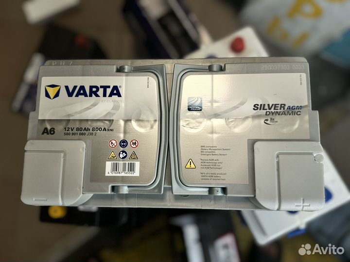 Аккумулятор Varta A6 silver AGM 80/800