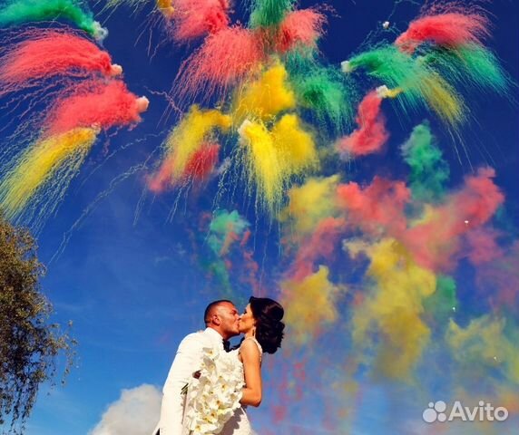 Дневной фейерверк, профессиональный салют