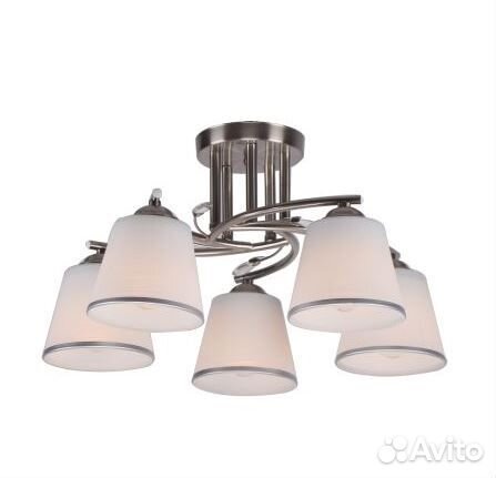 Люстра потолочная 5х60Вт Е27 сатин никель; imex