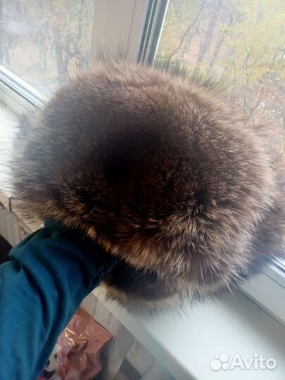 Шапка натуральный мех очень теплая