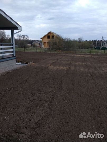 Вспашка, посадка газона, уплотнение, покос травы