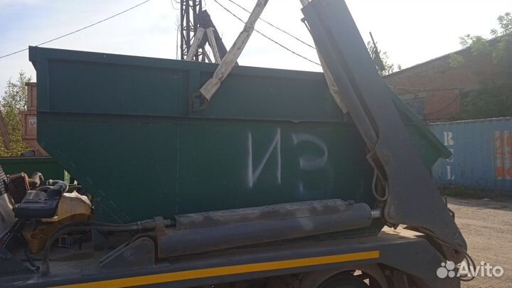 Вывоз строительного мусора контейнером 8м