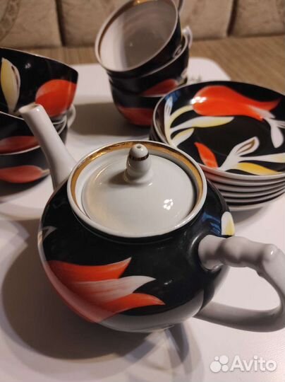 Чайный сервиз Дулево, сахарница, чашки