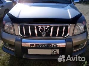 Дефлектор капота темный toyota land cruiser prado