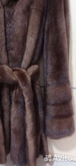 Шуба норковая с капюшоном 42 44