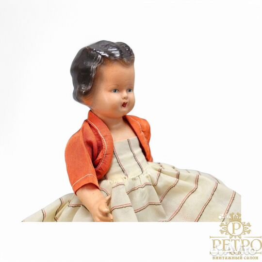 Кукла папье-маше довоенная