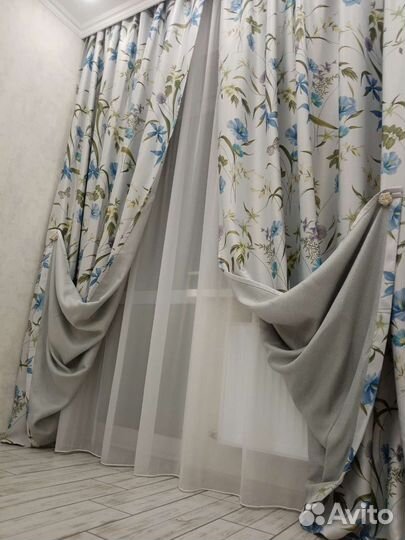 Шторы Блэкаут (2шт) новые Прованс