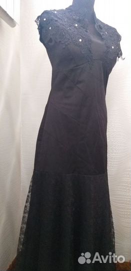 Вечернее платье в пол 42 44 черное