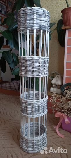 Ваза напольная из бумажной лозы