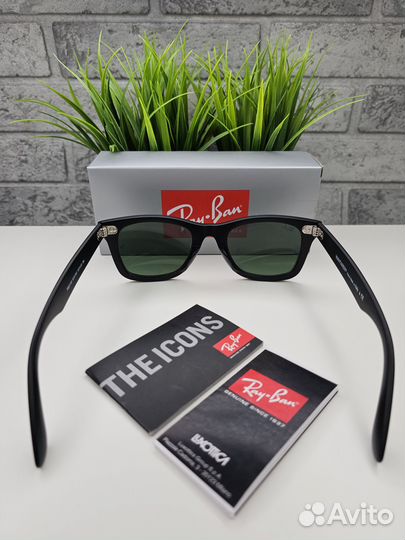 Очки Ray Ban Wayfarer 2140 Зеленое Стекло