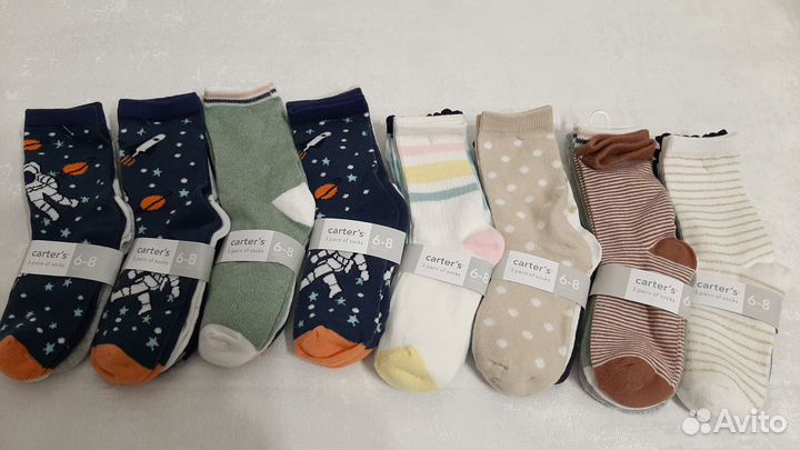 Носки детские для девочек и мальчиков по 3 пары