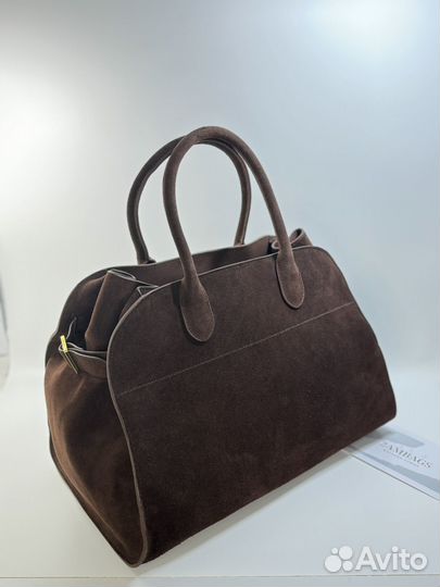 Сумка the row margaux натуральная замша