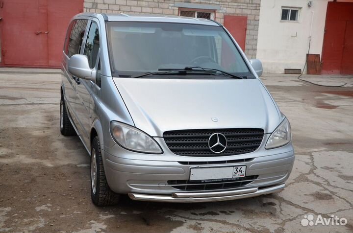 Mercedes Vito (рест) Защита перед бампера двойная