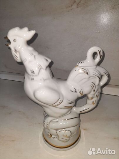 Штоф, фарфор, петух