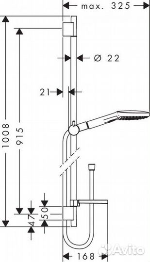 Душевой гарнитур Hansgrohe Raindance Select E 120 26621400