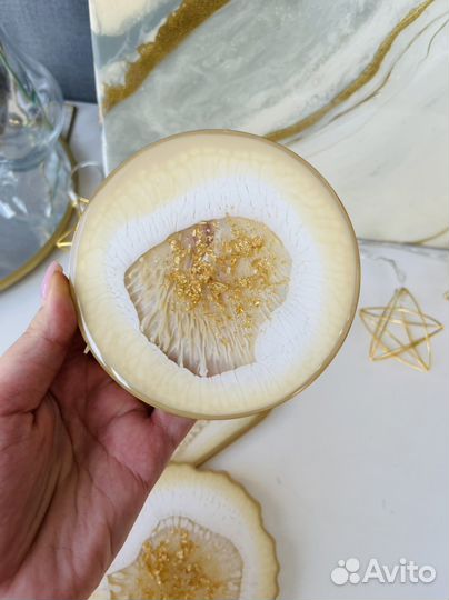 Подароч.набор Сырная тарелка и подставки для бокал