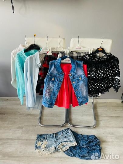 Вещи на девочку пакетом 7,8,9,10 лет 122 128 134