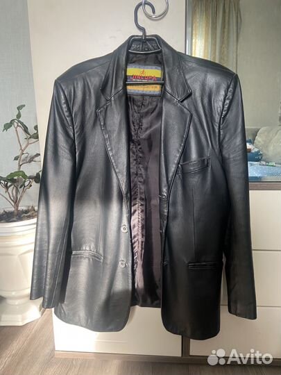 Кожаная куртка мужская 54 56