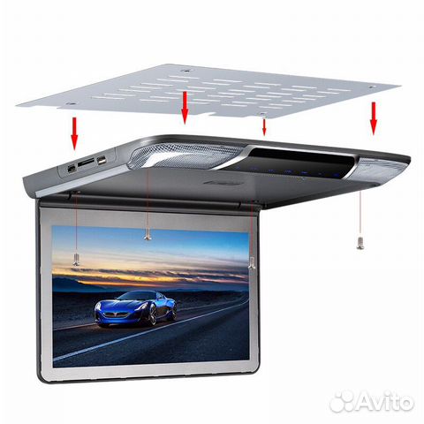 Потолочный монитор авто, LCD 11.6