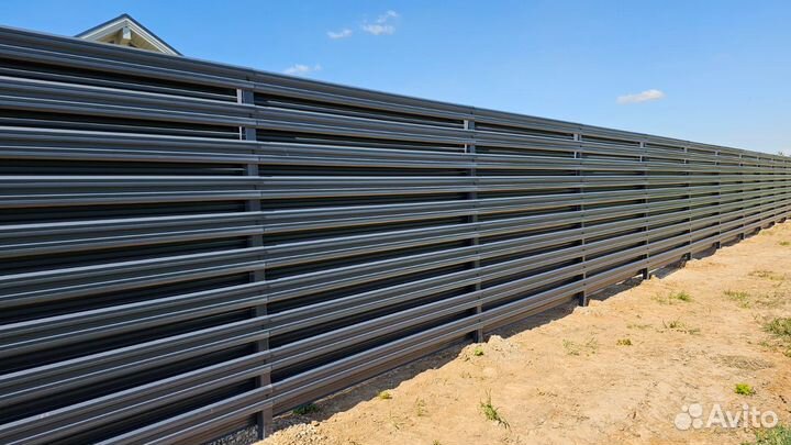 Забор из евроштакетника под ключ