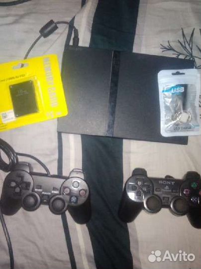 Sony PS2 слим прошитая(чип) +куча игр