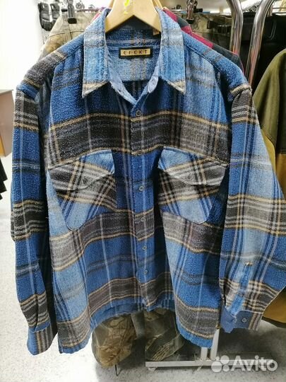 Рубашка вязаная фланелевая тёплая Efekt L