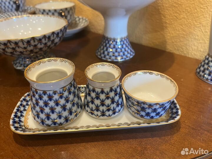 Набор посуды лфз кобальтовая сетка