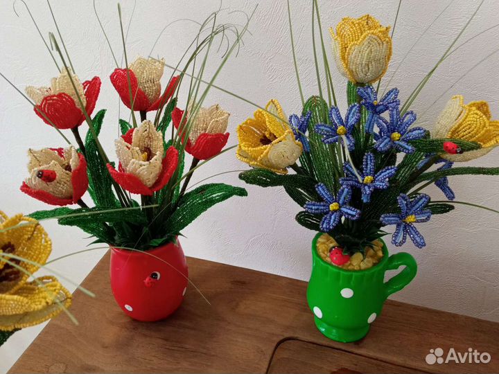 Тюльпаны из бисера