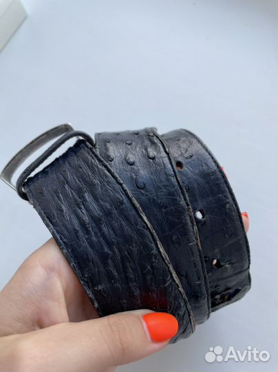 Ремень мужской натуральная кожа страуса