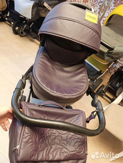Коляска 2 в 1 экокожа