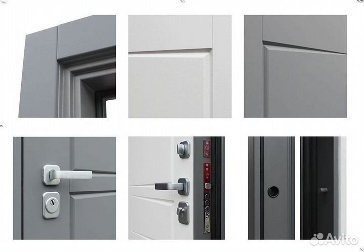 Дверь входная Серая шумо-изоляционная