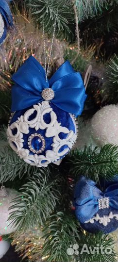 Елочные шары из бархата